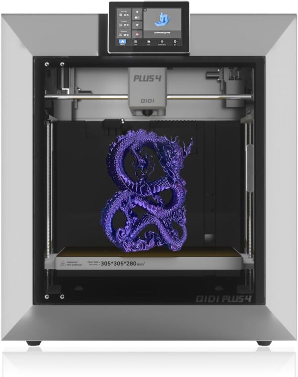 QIDI PLUS4 3D-Drucker, max. 600 mm/s Hochgeschwindigkeitsdruck, 65 ℃ Wärmekammer, vollständig selbstnivellierend, 370 °C Direktextruder mit integrierter Düse, unterstützt PPS-CF-Filamente, große Druckgröße 12"x12"x11 " – Image 6