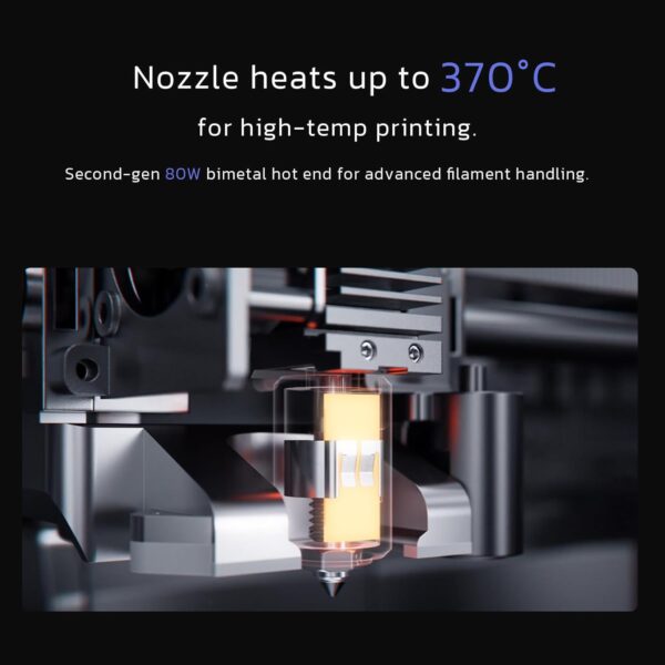 QIDI PLUS4 3D-Drucker, max. 600 mm/s Hochgeschwindigkeitsdruck, 65 ℃ Wärmekammer, vollständig selbstnivellierend, 370 °C Direktextruder mit integrierter Düse, unterstützt PPS-CF-Filamente, große Druckgröße 12"x12"x11 " – Image 3