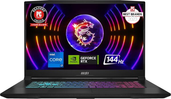 MSI Katana 17 Gaming Notebook: 13. Generation Intel Core i7, GeForce RTX 4060, 17.3“ 144Hz FHD Display, 32GB DDR5, 1TB NVMe SSD, USB-Type C, Cooler Boost 5, Win11 Haus: Schwarz B13VFK-835US – Image 5