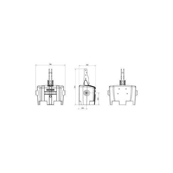 Graues Monoblockgewicht 900 kg Easymass – Image 3