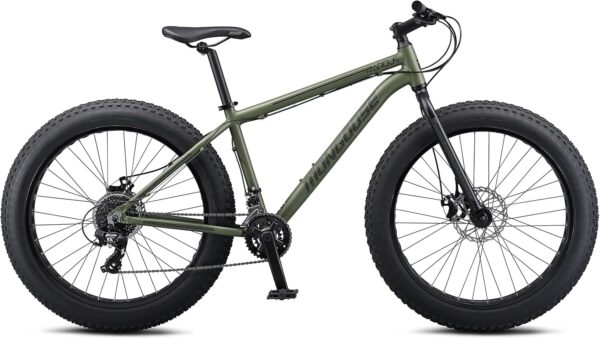 Mongoose Argus ST & Trail Fat Tire Mountainbike für Erwachsene, Jugendliche, Männer und Frauen, 20 bis 26 Zoll Räder, mechanische Scheibenbremsen, Stahl- oder Aluminiumrahmen und 7- oder