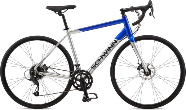 Schwinn Phocus Rennrad für Erwachsene, Herren und Damen, Aluminiumrahmen, flache und Drop-Bar-Optionen, Mehrgang-Antrieb, Kohlefaser-Gabel, 700c-Räder – Image 5